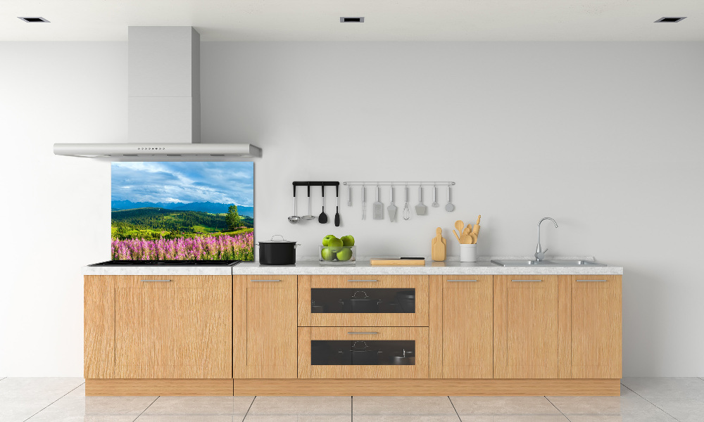 Kitchen splashback Lavender in the mountains