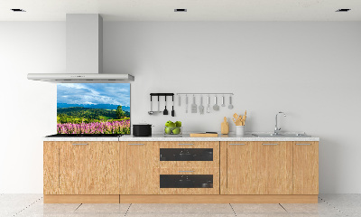 Kitchen splashback Lavender in the mountains