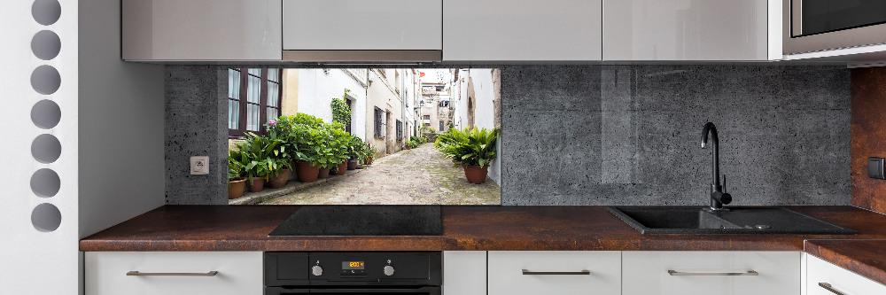 Hob splashback Charming street