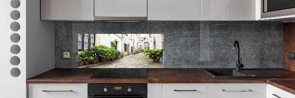 Hob splashback Charming street