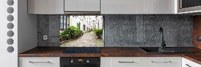 Hob splashback Charming street