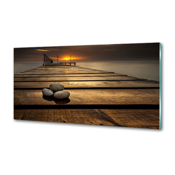 Cooker splashback Wooden pier