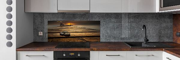 Cooker splashback Wooden pier