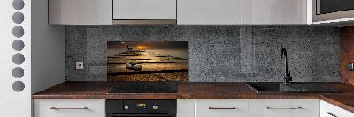 Cooker splashback Wooden pier