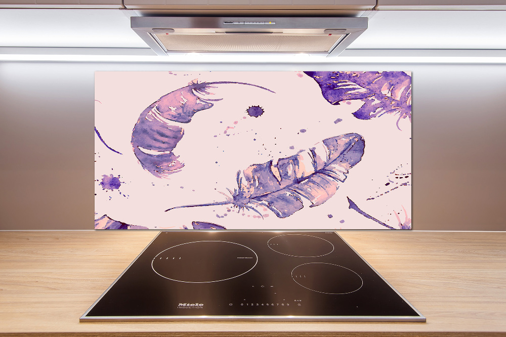 Cooker splashback Feathers