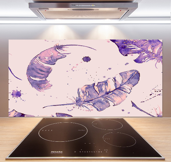 Cooker splashback Feathers