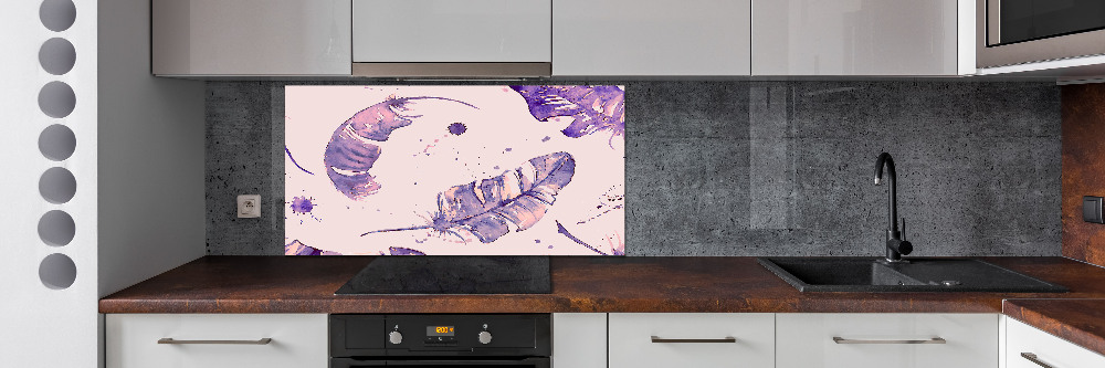 Cooker splashback Feathers