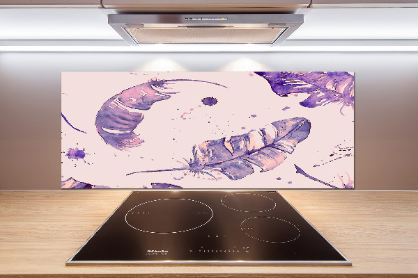 Cooker splashback Feathers