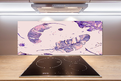 Cooker splashback Feathers