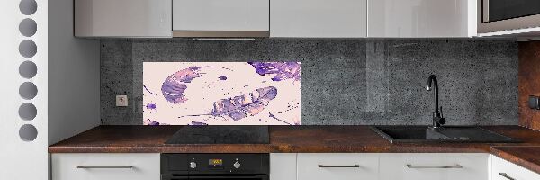 Cooker splashback Feathers