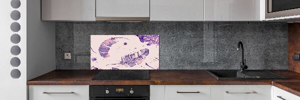 Cooker splashback Feathers