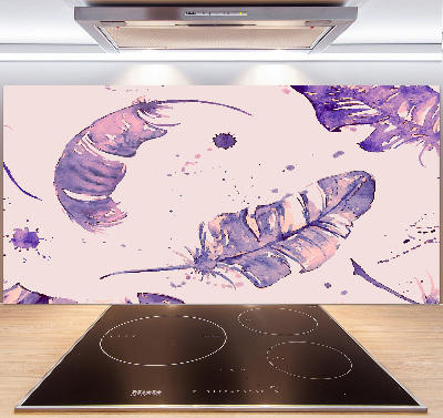 Cooker splashback Feathers