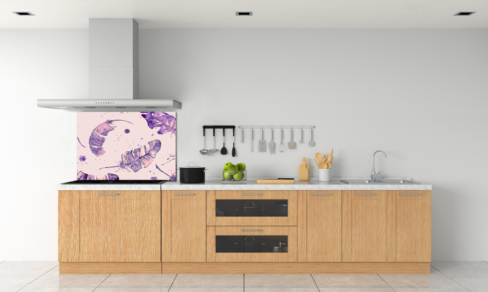 Cooker splashback Feathers