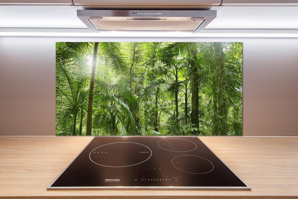 Kitchen splashback tropical forest