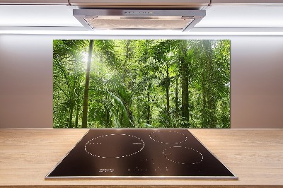 Kitchen splashback tropical forest