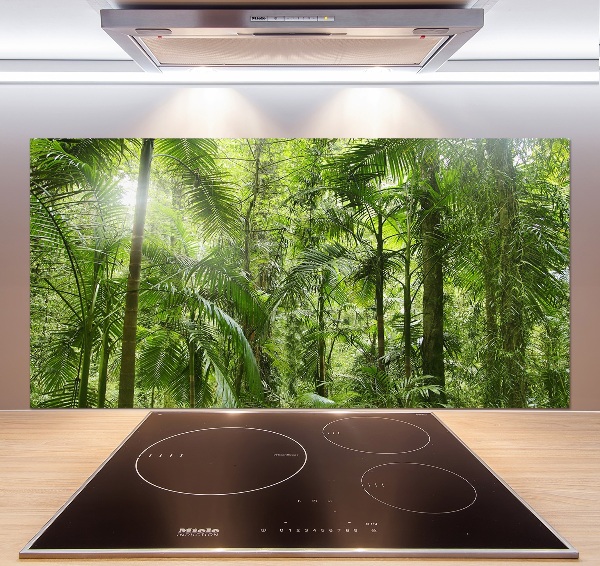 Kitchen splashback tropical forest