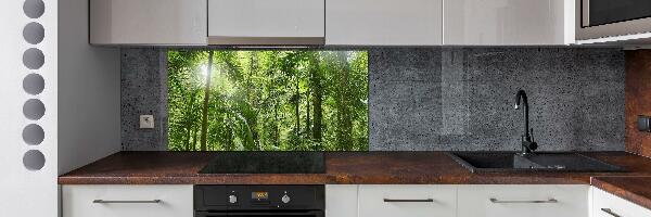 Kitchen splashback tropical forest