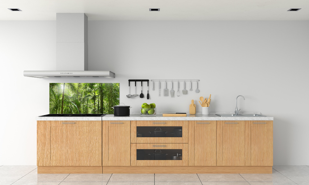 Kitchen splashback tropical forest