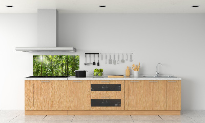 Kitchen splashback tropical forest