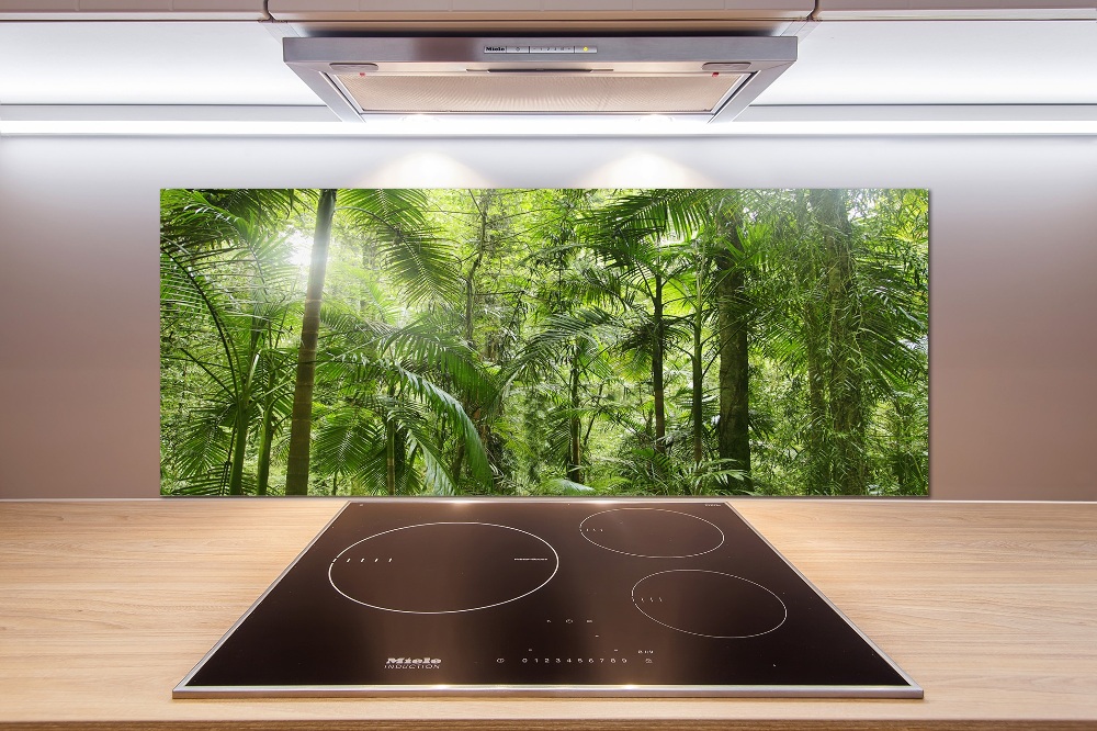 Kitchen splashback tropical forest