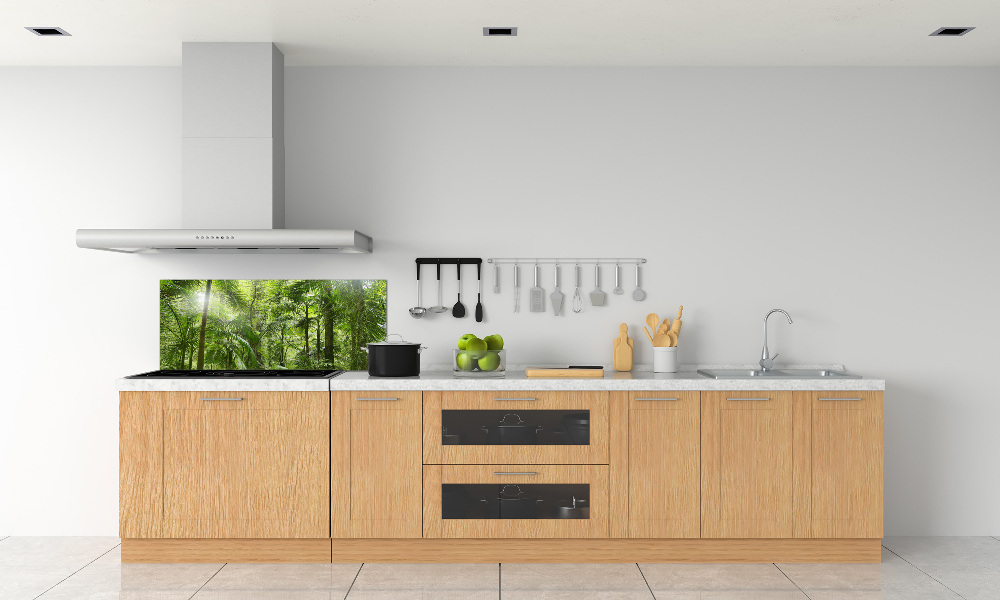 Kitchen splashback tropical forest