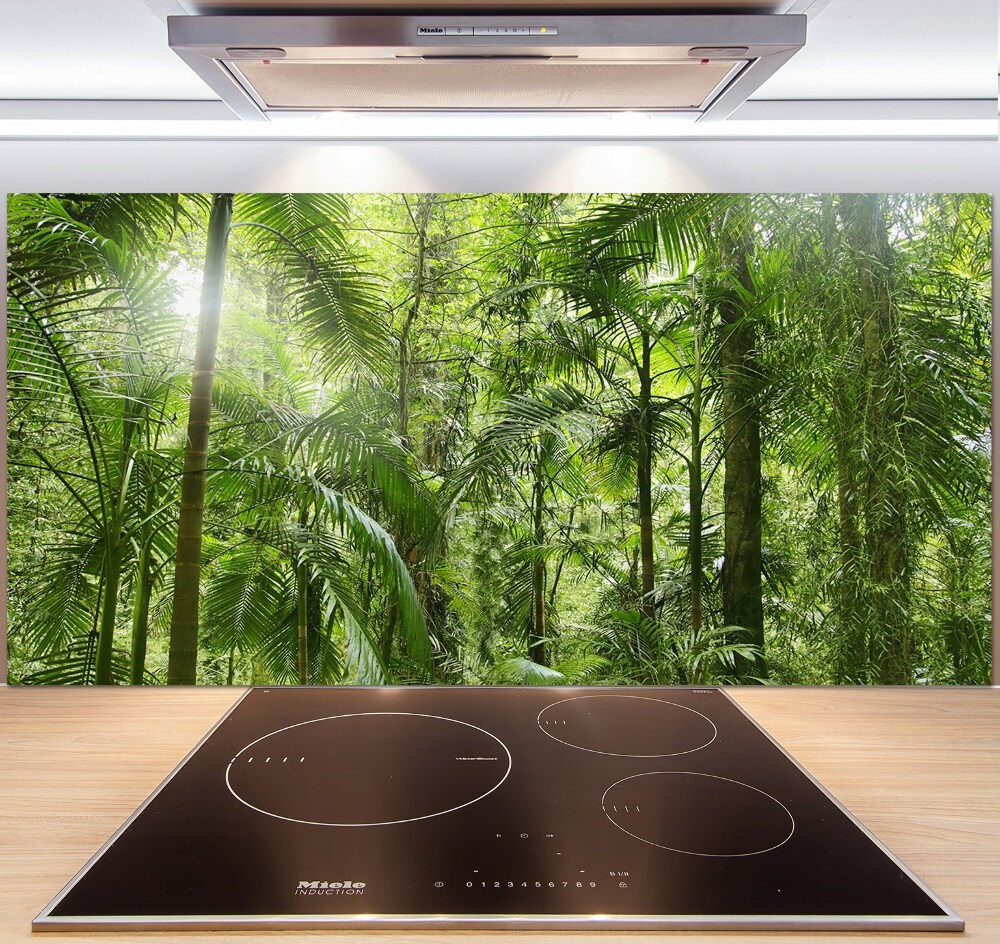 Kitchen splashback tropical forest