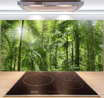 Kitchen splashback tropical forest