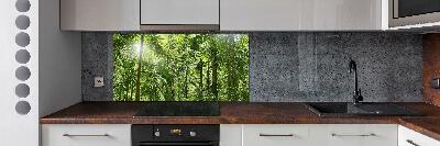 Kitchen splashback tropical forest