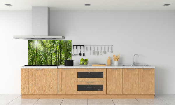 Kitchen splashback tropical forest