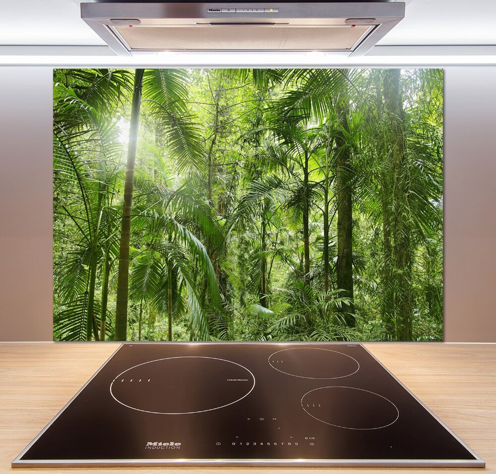 Kitchen splashback tropical forest