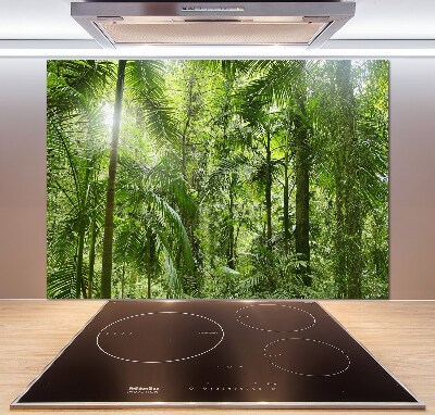 Kitchen splashback tropical forest