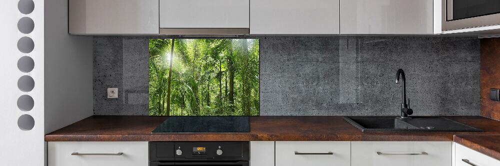 Kitchen splashback tropical forest