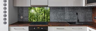 Kitchen splashback tropical forest