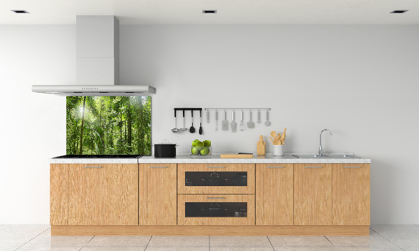 Kitchen splashback tropical forest