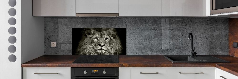 Cooker splashback Lion