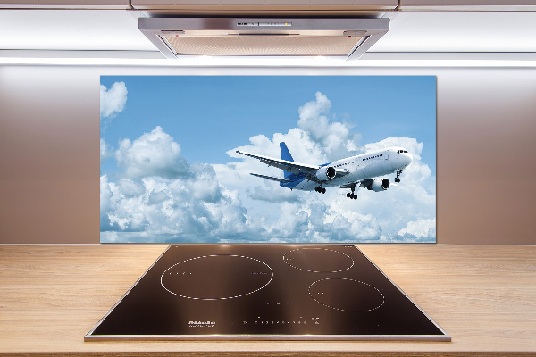 Kitchen splashback Plane in the sky