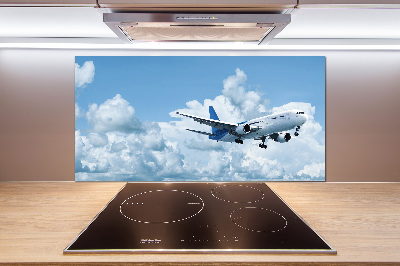 Kitchen splashback Plane in the sky