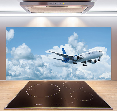 Kitchen splashback Plane in the sky