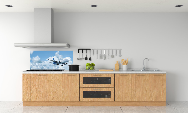 Kitchen splashback Plane in the sky