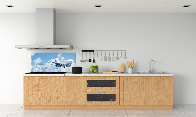 Kitchen splashback Plane in the sky