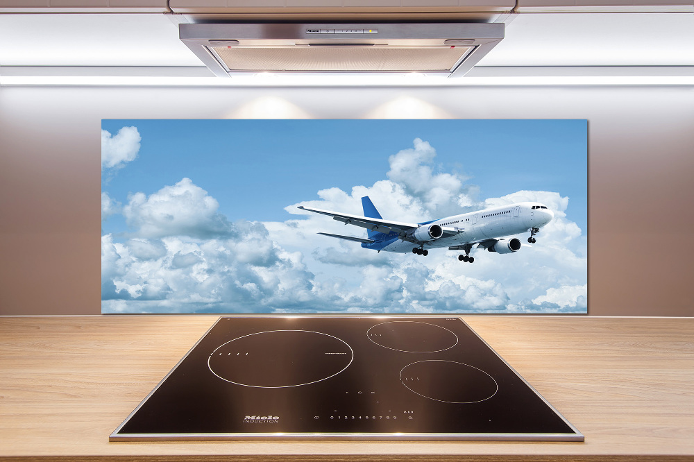 Kitchen splashback Plane in the sky