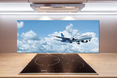 Kitchen splashback Plane in the sky