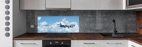 Kitchen splashback Plane in the sky