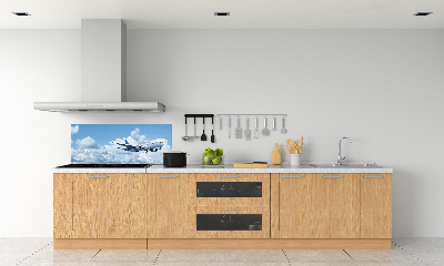 Kitchen splashback Plane in the sky