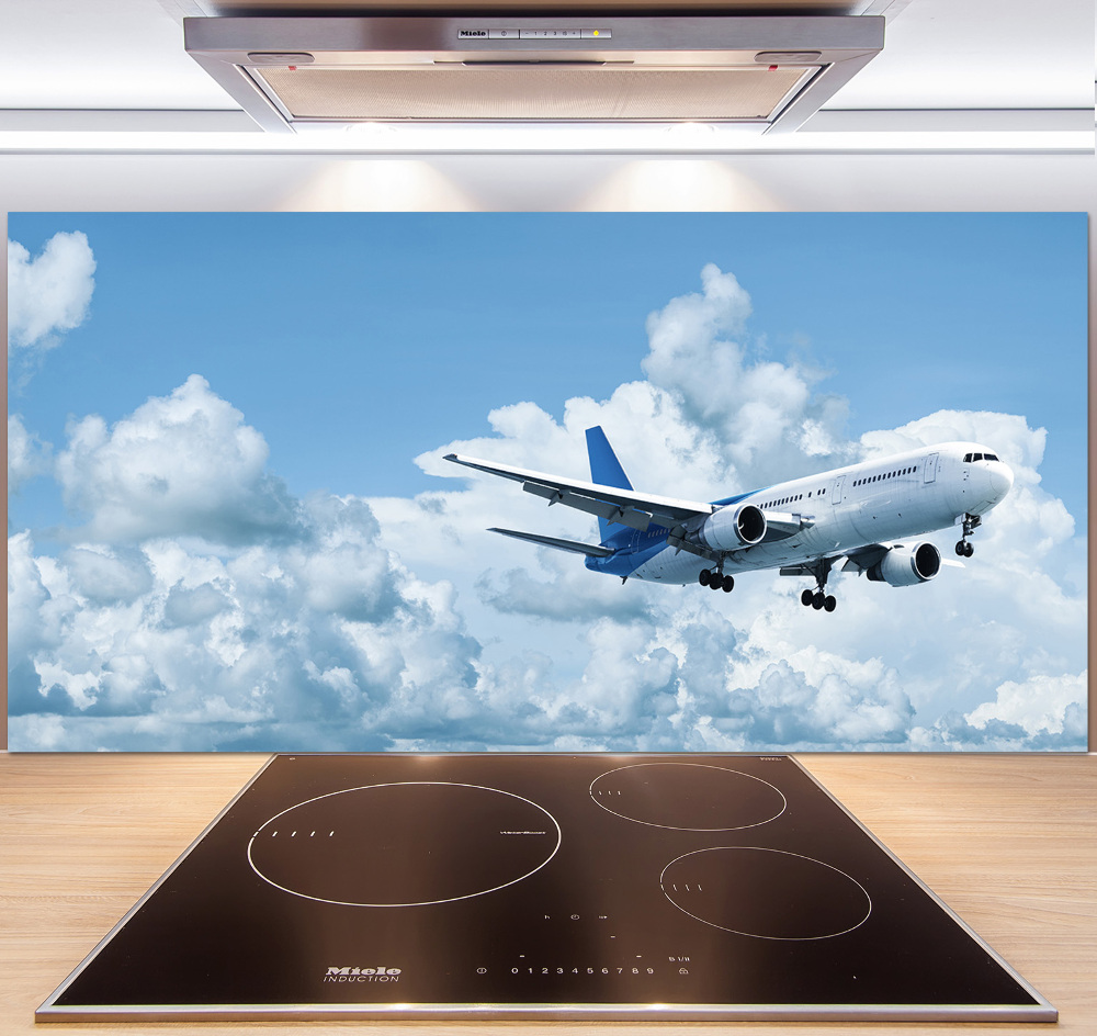 Kitchen splashback Plane in the sky