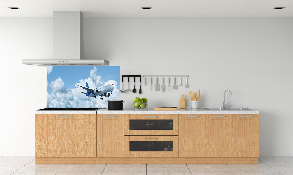 Kitchen splashback Plane in the sky