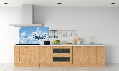 Kitchen splashback Plane in the sky