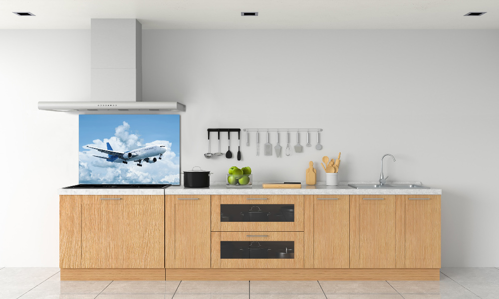 Kitchen splashback Plane in the sky