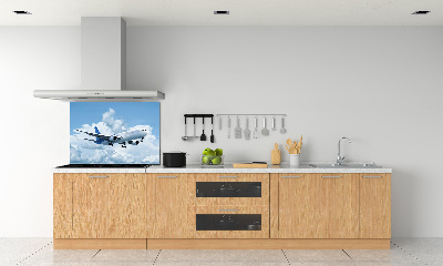 Kitchen splashback Plane in the sky