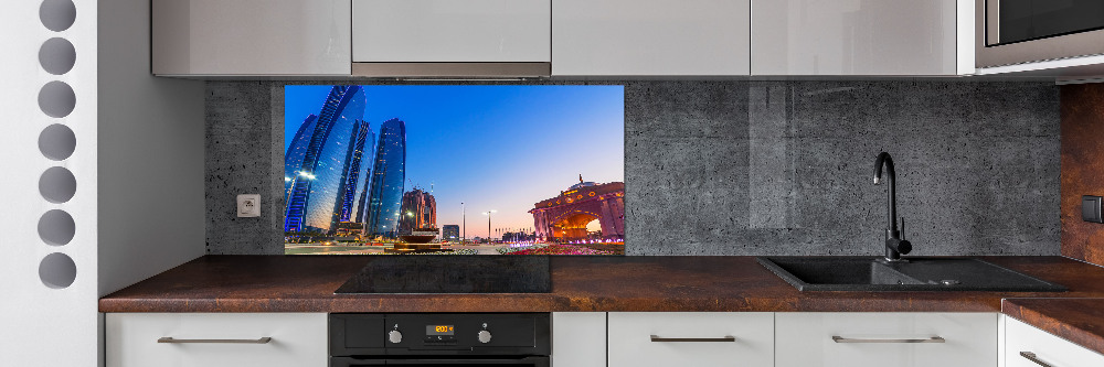 Kitchen splashback panel The streets of Abu Dhabi